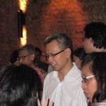 Pua engaging with the guests after the event.