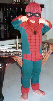 Dressing up as Spiderman