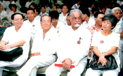 With DAP stalwarts Lim Kit Siang, Dr Chen Man Hin and Karpal Singh 
