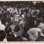 Teluk Gong demo, 1967: The students invited Hamid Tuah's wife Syarifah Mohani Syed Hamzah to the speaker's corner