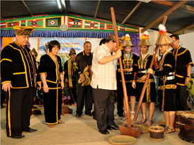 At Upko Papar’s celebration of Kaamatan, or the Harvest Festival, in 2010.