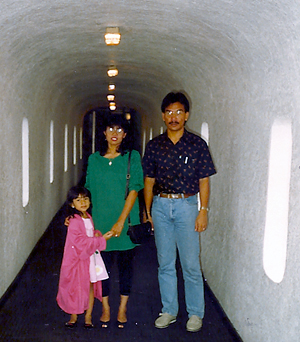 Old school 1 and 4.jpg Yuna with her parents