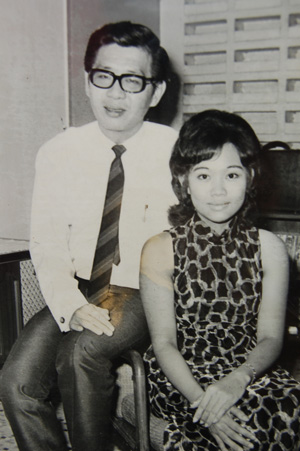 With wife Toh Puan Wong Yoon Chuan in a 1972  photo.