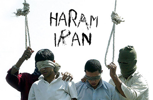 Promo pic for Haram Iran, a film based on the execution of two homosexuals in Iran