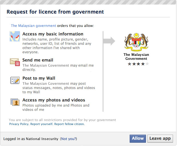 Malaysian government on Facebook?