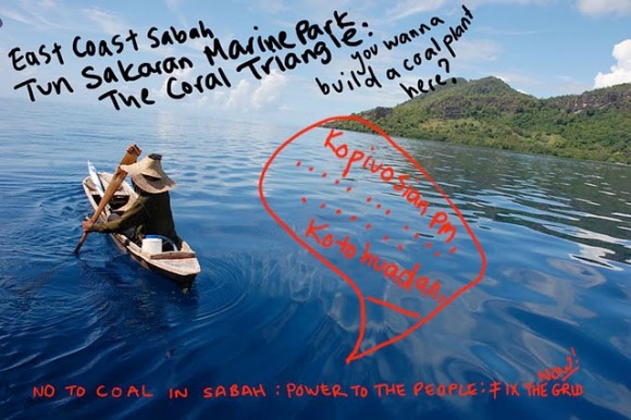 Postcard sent to the prime minister (© Sabah Says No to Coal! Postcard Project)