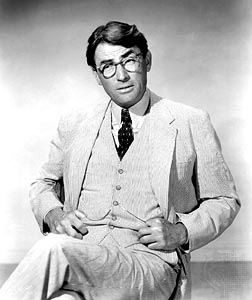 Actor Gregory Peck as Atticus Finch in the movie adaptation of 'To Kill A Mockingbird' (1962)