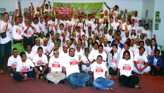 With 100 other Orang Asli representatives attending a convention in Kuala Lumpur in December 2010