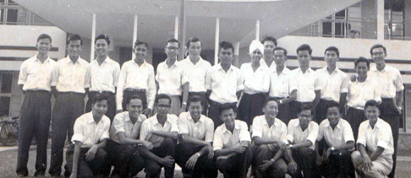 Class of 1957. Simon is fourth from the right (standing)