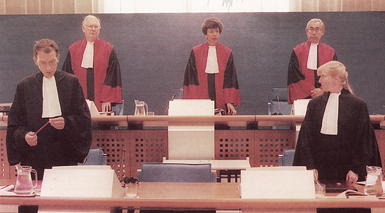 Vohrah (back row, right) at the International Criminal Tribunal for the former Yugoslavia