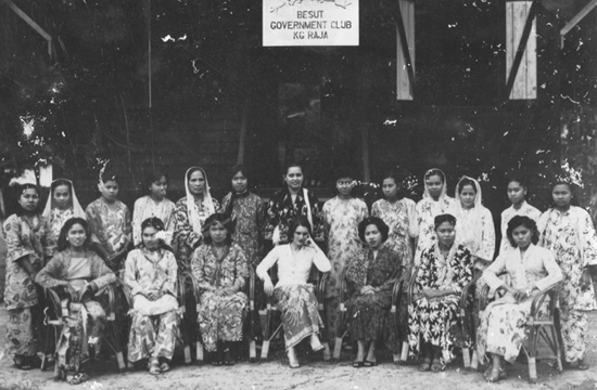 Yasmin's mother (seated centre) with ladies from the Besut Government Club in Terengganu in the early 1960s 