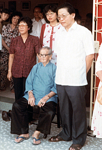 Lim with his mother