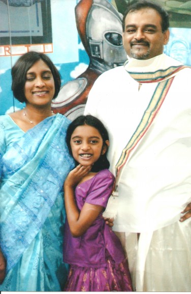 A recent family photo of Anu, his wife Inpamathi Natkunasingam and their daughter Rupa Anurendra in 2009 in Kuala Lumpur 