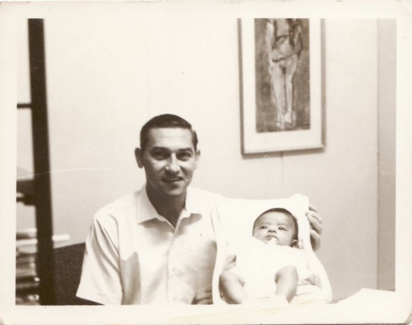 Days after Khoo’s birth at Assunta Hospital with Dr Ronald McCoy, who delivered him and all his brothers