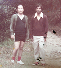 Khoo with friend and colleague, the late English Literature professor Lloyd Fernando on a hiking trip in the late 1960s