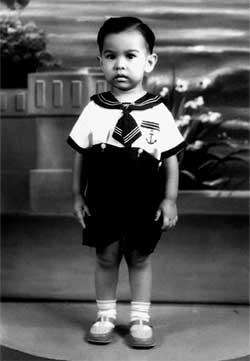 A chubby Ramli, the heart-breaker at two and half years of age (1955).
