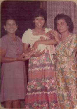Three generations of women: Baby Joanne with her mother and grandmothers.
