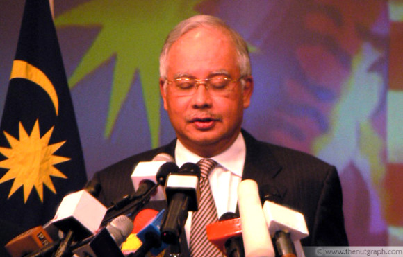 Najib announcing his Cabinet in April 2009, shortly after becoming prime minister.