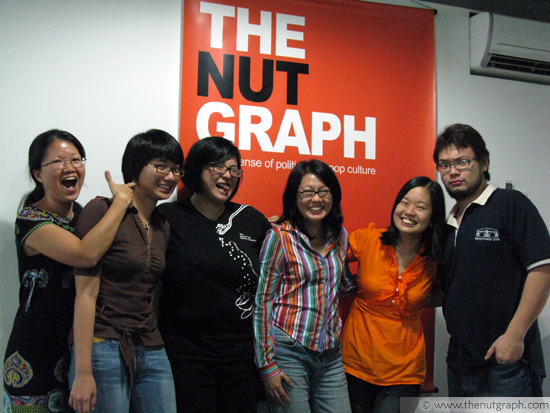 The team in the TNG office in 2010 (from left): Deborah Loh, Gan Pei Ling, Lainie Yeoh, Jacqueline Ann Surin, Ding Jo-Ann and Nick Choo