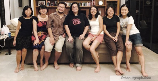     The TNG team in July 2014 (from left): Cindy Tham, Gan Pei Ling, Nick Choo, Lainie Yeoh, Jacqueline Ann Surin, Deborah Loh and Ding Jo-Ann